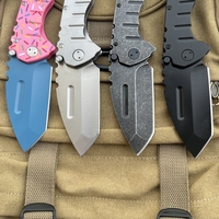 Couteau pliant EDC en acier D2 pour l'extérieur, couteau de survie de poche, couteau industriel et de chasse, couteau de camping, qualité DIY, OEM personnalisable