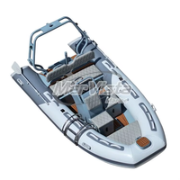 Vente flash - Bateau pneumatique rigide CE 13 pieds avec coque en aluminium Hypalon 390, console centrale de luxe