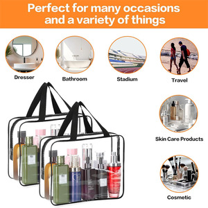 Wholesale Large Transparent Cosmetic Toy Organizer <b>Bag</b> Waterproof Plastic PVC Clear Toiletry Makeup <b>Bag</b> Custom - Product Image 6