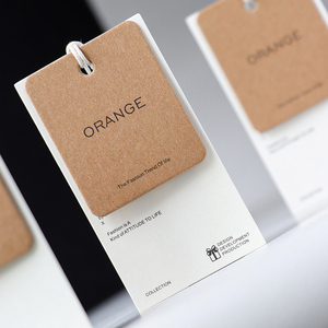 <span class=keywords><strong>Etichette</strong></span> di Lusso Riciclate per Abbigliamento, Cartellini Personalizzati Stampati in Rilievo, <span class=keywords><strong>Etichette</strong></span> Speciali in Cartone per Vestiti con Logo Personalizzato - Product Image 6