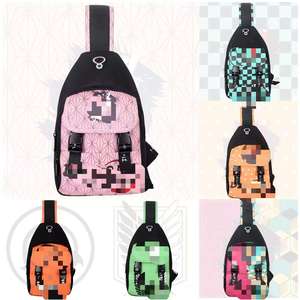 7 sacs à bandoulière et sacs messager à motif anime Demon Slayer <span class=keywords><strong>Kimetsu</strong></span> <span class=keywords><strong>No</strong></span> Yaiba, Sasuke, Mikasa, cosplay, dessin animé, sac à bandoulière unique - Product Image 1