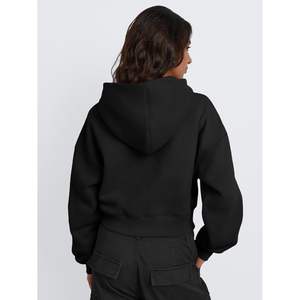 Reine femmes 2024 automne/hiver sweat à capuche court à manches longues sweats XS taille décontracté Y2K tenues Hip Hop Style mode à la mode - Product Image 3