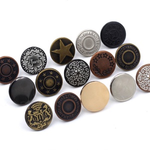 กระดุมยีนส์แบบใหม่ ชุบโลหะผสมสังกะสีแบบกำหนดเอง กระดุมยีนส์แบบแบน ขนาดตามสั่ง - Product Image 1