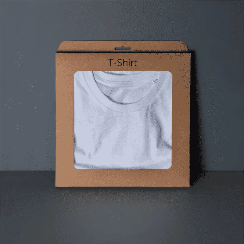 Caixa De Embalagem De Papel Kraft T-shirt Personalizada Para Roupas Embalagem De T-shirt