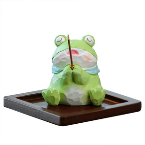 Brûleur d'encens en résine en forme d'animal de dessin animé, figurine décorative de bureau, cadeau d'aromathérapie - Product Image 5