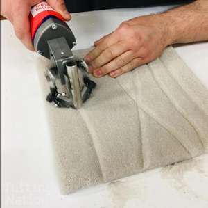 Tijeras para tallar alfombras en forma de V, máquina cortadora de ranurado de alfombras, pistola de tufting, fabricación de alfombras - Product Image 2