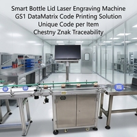 Machine de marquage laser entièrement automatique pour bouchons de bouteilles, système de codage DataMatrix GS1, un article un code, traçabilité Chestny Znak