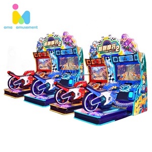 Ama giải trí hoạt động bằng đồng xu mô phỏng động cơ Arcade đua xe trò chơi máy 2 trò chơi <span class=keywords><strong>Parkour</strong></span> vật liệu kim loại - Product Image 6