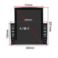 Autoradio universel 9,5 pouces avec écran IPS, unité centrale 4 cœurs, stéréo de voiture, GPS, vidéo, Carplay, Android Auto, lecteur DVD de voiture avec boutons