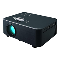 Projecteur LCD Noir-Gris Élégant, Design Bicolore Moderne, Résolution 720P, 250 Lumens, Transmetteur Portable pour Home Cinéma