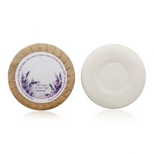 20g Eco-Friendly Disposable <b>Mini</b> Round Bar <b>Soap</b> with Paper Wrap Customizable Logo Portable for Hotel & Spa Use - Product Image 1