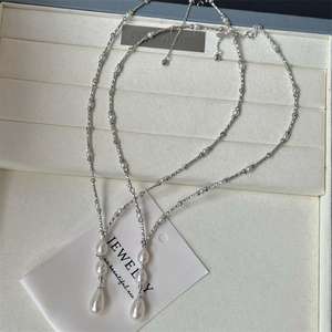 Collar de Perlas de Agua Dulce con Inyección de Oro de 14K, Estilo Dinámico y Moderno, Diseño de Espina de Serpiente con Forma de Arroz, Popular en Xiaohongshu - Product Image 4