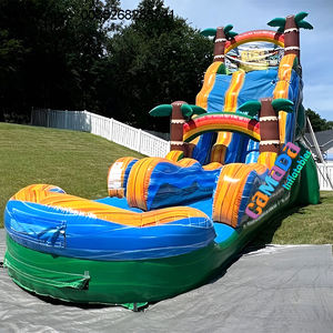 Bloques de construcción inflables castillo hinchable tobogán al aire libre niños trampolín inflable agua/tobogán seco y piscina de salpicaduras - Product Image 2