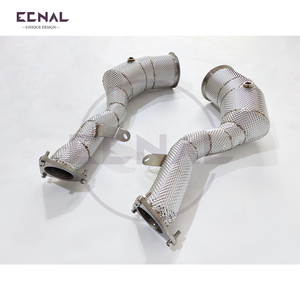 Tuyau d'échappement sport Ecnal pour Audi S6 S7 C8 2.9T 2012-2018, échappement haute performance en acier inoxydable avec bouclier thermique - Product Image 2