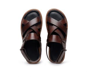 Sandalias de Playa para Hombre, de Cuero Vacuno, Clásicas, Modernas, Casuales, Transpirables, Ligeras, para Exteriores - Product Image 1