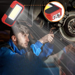 Luz de trabajo con 3 modos de iluminación, base magnética LED y linterna portátil con clip para reparación automotriz al aire libre - Product Image 5