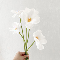 Ramo de Tulipanes Artificiales Grandes de Primera Calidad, Diseño Floral de Floración Intensa y Vívida, Flor Artificial Romántica para Fondo de Escenario de Boda