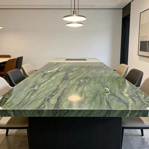 Lastra di Marmo Verde Foresta <span class=keywords><strong>Monet</strong></span> di Alta Qualità, Pietra Naturale Grande Formato per Pareti Interne, Pavimenti, Piani di Lavoro, Ville e Appartamenti - Product Image 4