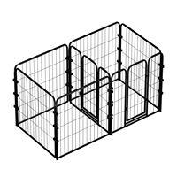 Cage pour animaux durable et facile à assembler, construction métallique, résistante à l'eau et imperméable pour une utilisation en extérieur