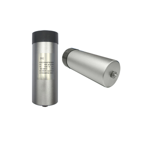 קבל CDC 420uF 1100V <span class=keywords><strong>DC</strong></span>-<span class=keywords><strong>Link</strong></span> לתמיכה/אחסון אנרגיה, עמיד בפני זרם גבוה ומתח גבוה, מעטפת אלומיניום גלילית - Product Image 1