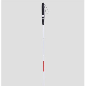 Bastón telescópico ajustable OEM de aleación de aluminio blanco con franja roja para senderismo, montañismo y camping - Product Image 2
