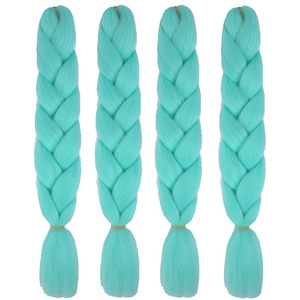 Siêu Bím Tóc Dễ Dàng Tổng Hợp Tùy Chỉnh 24-Inch 100Gram Nhiệt Độ Cao Sợi Nhà Máy Cung Cấp Tại Giá Rẻ Giá - Product Image 4