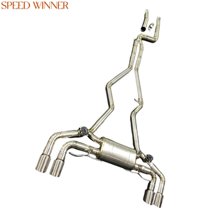 Sistema de Escape Catback Valvetronic de Titanio de Alta Calidad SpeedWinner con Puntas para <span class=keywords><strong>BMW</strong></span> M240 <span class=keywords><strong>M240i</strong></span> G42 B58 3.0T <span class=keywords><strong>2017</strong></span>+ - Product Image 1
