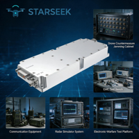 STARSEEK Amplificateur de puissance GaN robuste à large bande 30-512 MHz 100 W CW 50 dBm Gain 28 V Montage par vis pour RF embarqué