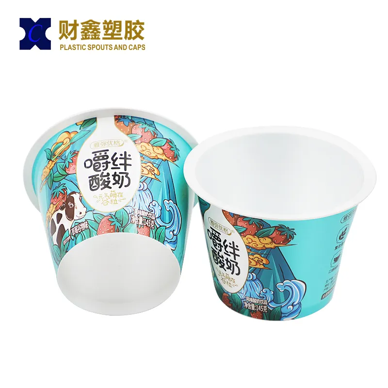 Caixin 246Ml Voedselverpakking Wegwerp Plastic Yiogurtbakken Pp Fruitpudding Kom Afhalen Voedselverpakkingscontainer