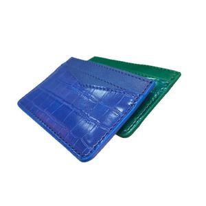 Porte-cartes de crédit minimaliste unisexe en cuir PU à motif crocodile personnalisé X49, porte-cartes de crédit RFID en cuir - Product Image 2