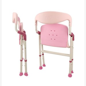 Chaise de douche en alliage d'aluminium rose, design antidérapant pour personnes âgées, adultes enceintes, patients victimes d'AVC, hémiplégie, sécurité dans la salle de bain - Product Image 2