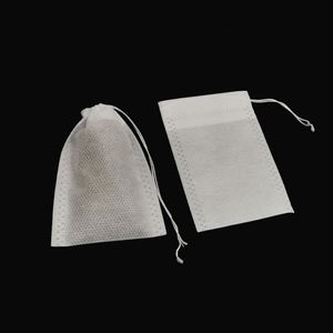 Sachets de thé en gros avec cordon de serrage, en non-tissé naturel non blanchi, jetables, pour thé en vrac - Product Image 5