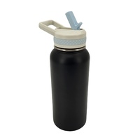 Bouteille d'eau isotherme en acier inoxydable anti-fuite 32oz avec couvercle breveté, impression sérigraphiée, style épuré pour usage promotionnel
