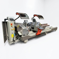 Mesin Pemotong Gergaji CNC 550mm Dua Kepala dengan Kontrol PLC, Akurasi Tinggi, untuk Pembuatan Profil Aluminium PVC/UPVC untuk Jendela dan Pintu