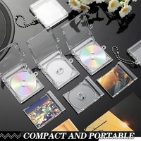 Mini porte-clés écologique et portable pour CD, étuis transparents pour DVD, support de disque compact vierge en vrac, pendentif personnalisé