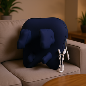 Masseur de cou et d'épaules Shiatsu 4D rechargeable par USB, coussin de massage portable avec chauffage réglable pour une relaxation profonde - Product Image 2