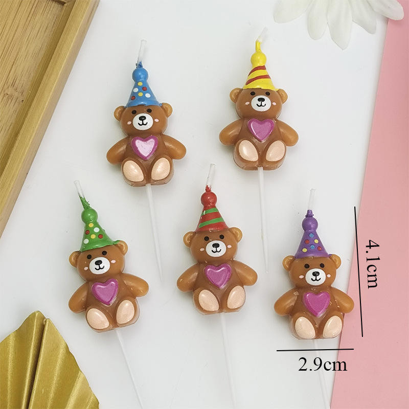 Heart Hat Bear Candle