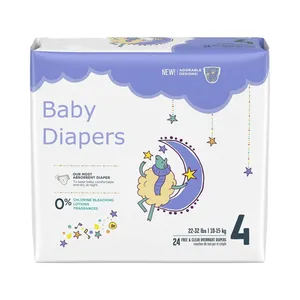 Color Print Best Grade Bulk Ultra Thick Baby Diapers