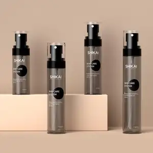 Luxo Cosméticos Pacote 100ml 120ml Personalizado Logo Pet Skincare Loção Bomba Spray Garrafa