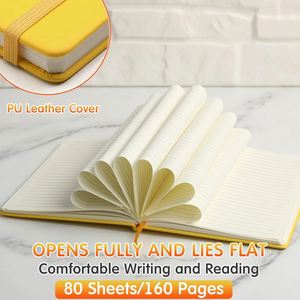 High Quality Customizable PU Leather Hardcover Journal Notebook A5 Size 100 Sheets 80 Gsm Thread Sewing Binding Multi-color <b>Gift</b> - Product Image 3