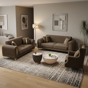 Modern Luxury Living Room Deluxe Velvet <strong>Sofa</strong> <strong>Set</strong> <strong>1</strong>+<strong>1</strong>+<strong>2</strong>+<strong>3</strong> Seater for Villa Hotel Hall Distribution Best Price Furniture - Product Image 2