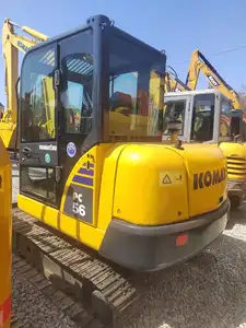 Mini máquina de construcción usada de 5 toneladas, excavadora hidráulica sobre orugas japonesa original Komatsu, a la venta