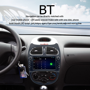 Vente directe d'usine, lecteur Dvd de voiture 2din, cadre Fascia, navigation stéréo, Carplay Bt Android, <span class=keywords><strong>autoradio</strong></span> pour Peugeot <span class=keywords><strong>206</strong></span> 2000-2016 - Product Image 5