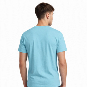 Camiseta de algodón de manga corta con cuello redondo, estilo casual, de corte regular para hombre, de alta calidad, orientada a la exportación, para verano. - Product Image 6