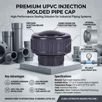 Bouchon de tuyau en PVC moulé par injection sur mesure OEM, embout de tuyau en plastique