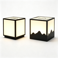 Boîte à lumière portable en acrylique personnalisée, cube LED éclairé sur quatre côtés, signalétique lumineuse pour les magasins, les mariages, les voitures avec publicité
