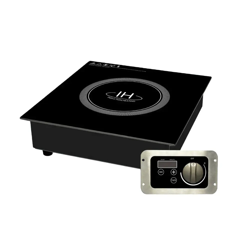 Plaque en verre noir pour four à Induction, équipement de cuisine d'hôtel Commercial, cuisinière intégrée, 3000 V, 220 W, 2 pièces