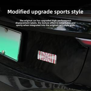Autocollants de carrosserie pour <span class=keywords><strong>Tesla</strong></span> Model 3/Y, <span class=keywords><strong>logo</strong></span> de queue en vinyle réutilisable à haute performance, motif à carreaux, colle - Product Image 3
