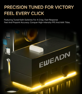 Mouse EWEADN Z7 com Taxa de Polling de 8k, Fibra de Carbono Composta, Ergonômico, 42.000 DPI, Sem Fio, Leve, Branco, para Jogos de Computador - Product Image 6