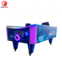 Table de hockey sur air à monnayeur avec marqueur électronique LED, éclairage périphérique et roulettes mobiles pour enfants, idéale pour centres commerciaux et salles de jeux (FEC)